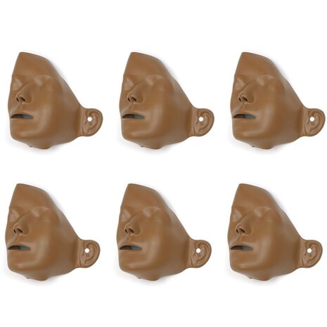 Laerdal Little Anne gezichtshuiden, 6 stuks, donker