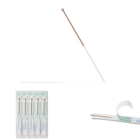 Acupunctuur naalden - koperen handvat, diverse maten, 1000 stuks